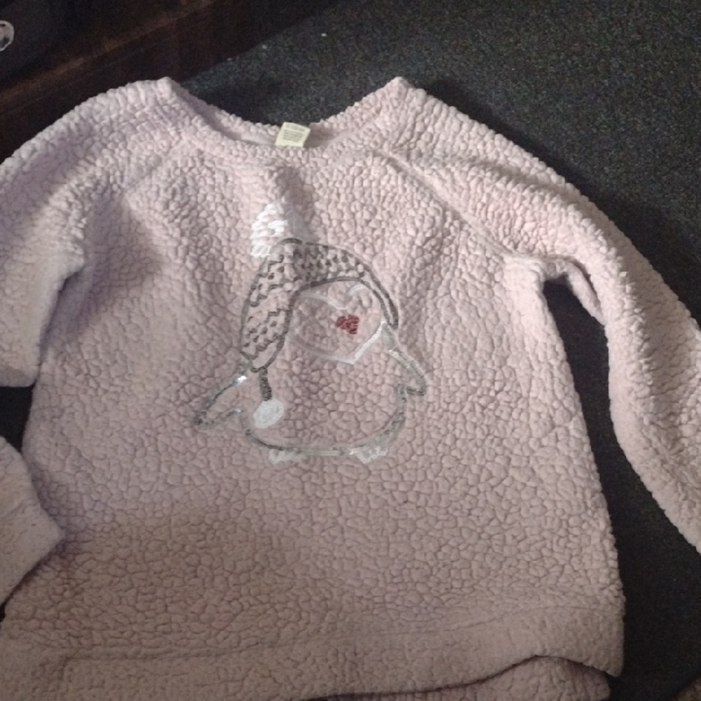 Faded Glory Pink Sequin Sweater Size Large So Cute!!!!